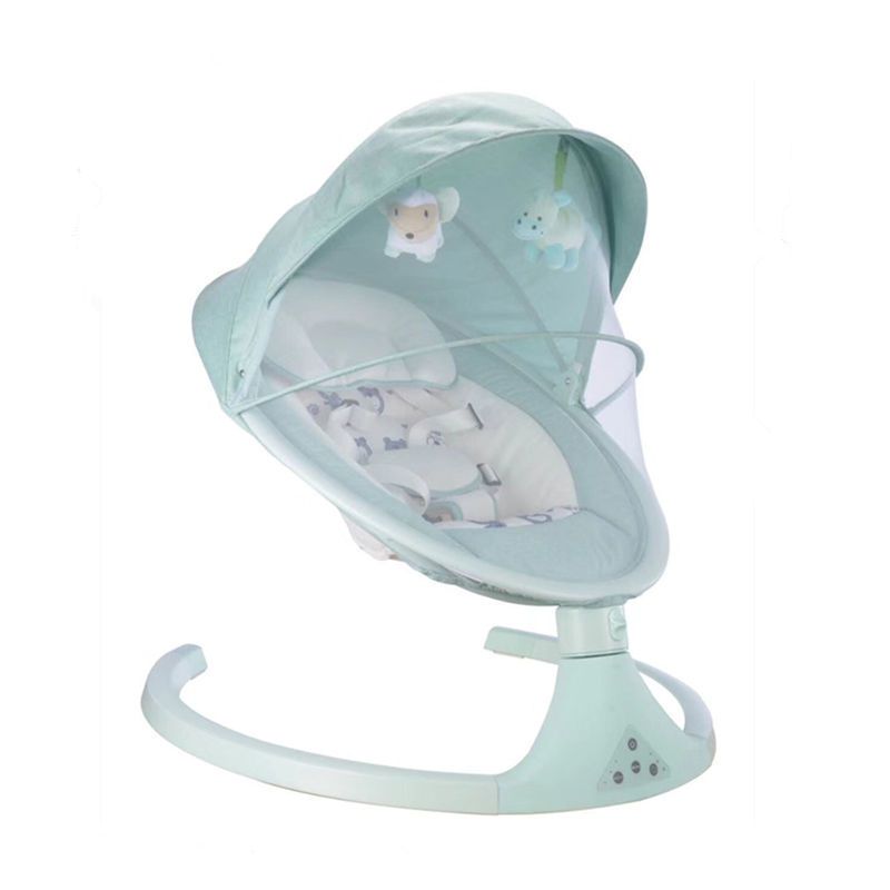 SmartMom Elite Auto Rocker | Hands-Free Electric Baby Swing with 5-Speed Swing, Soothing Music &amp; Vibration | Remote Control &amp; Foldable