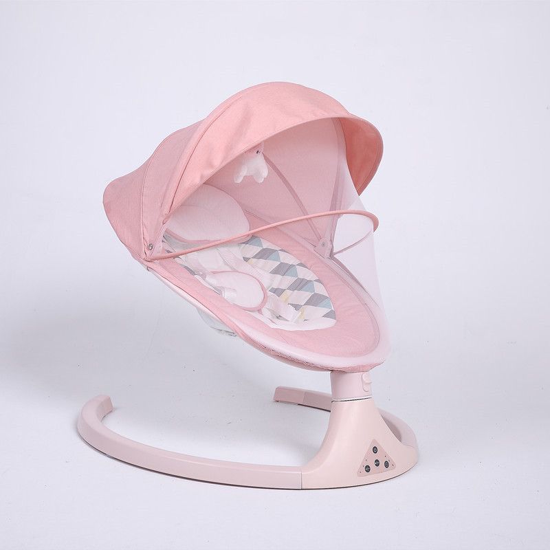 SmartMom Elite Auto Rocker | Hands-Free Electric Baby Swing with 5-Speed Swing, Soothing Music &amp; Vibration | Remote Control &amp; Foldable