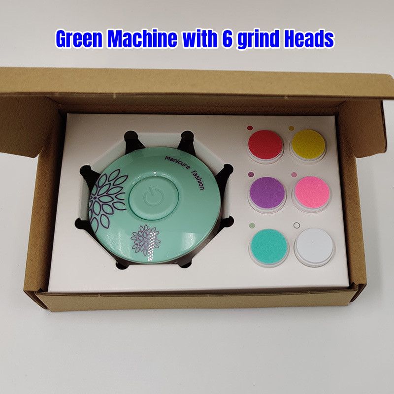 Baby Nail Trimmer With 6 Grinding Heads Baby Electric Nail Clipper Baby Care Kit Manicure Set Safe &amp;amp;amp;amp; Easy To Trim Nail Trimmers - Baby Nail Care Tools, Color: Green 6 Heads