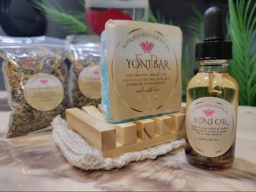 Self-Care Bundle For Women: Yoni Oil + (2) Yoni Herb Steam+ Yoni Bar
