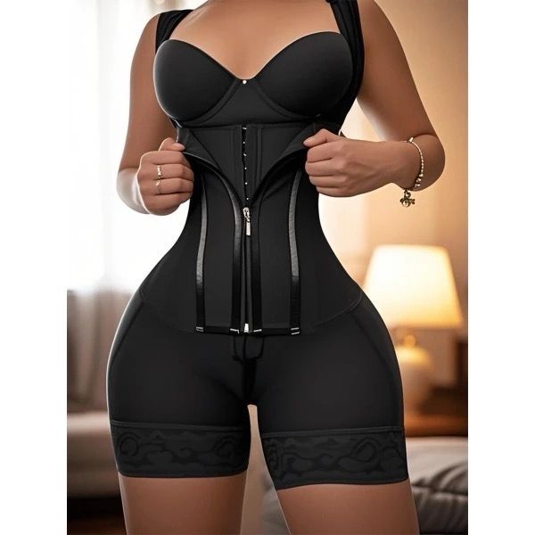 Bodysuit Shapewear with Zipper Belt- The Ultimate Waist Trainer
