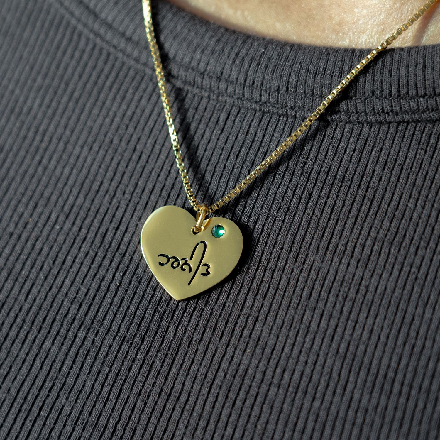 Women's Heart Birthstone Necklace