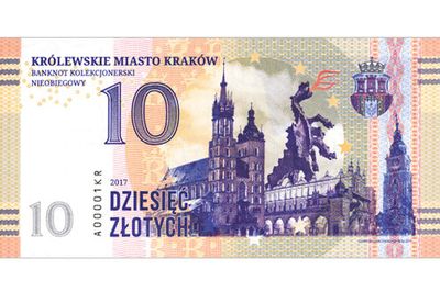10 złotych, Polskie miasta