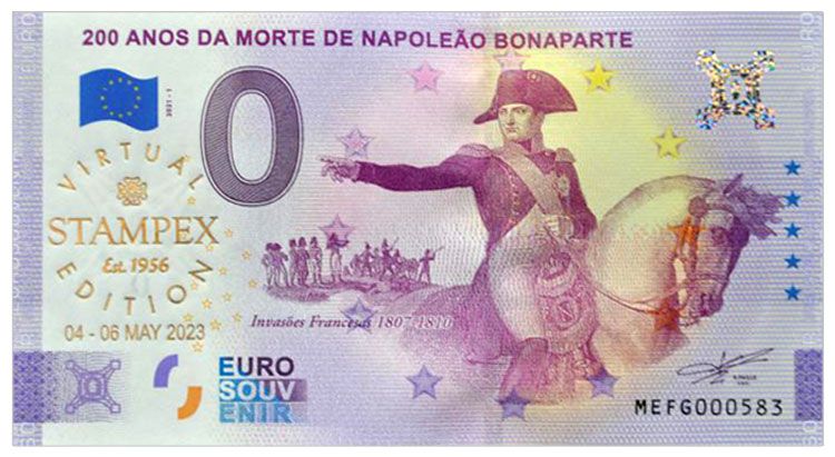 2021-1 MEFG - 0€ Napoleon Bonaparte - zwykły (GOLD STAMPEX) 20 sztuk