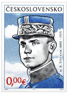 2019 0€ Milan Rastislav Štefánik (znaczek cięty) - M.Gábriš/B.Busch