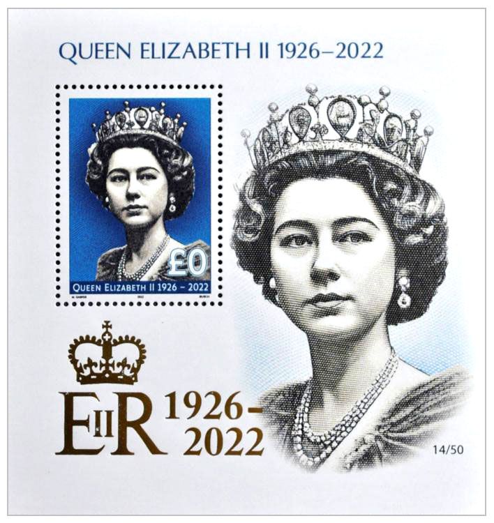 2022 0£ Queen Elizabeth II (blok 2) -  M.Gábriš/B.Busch
