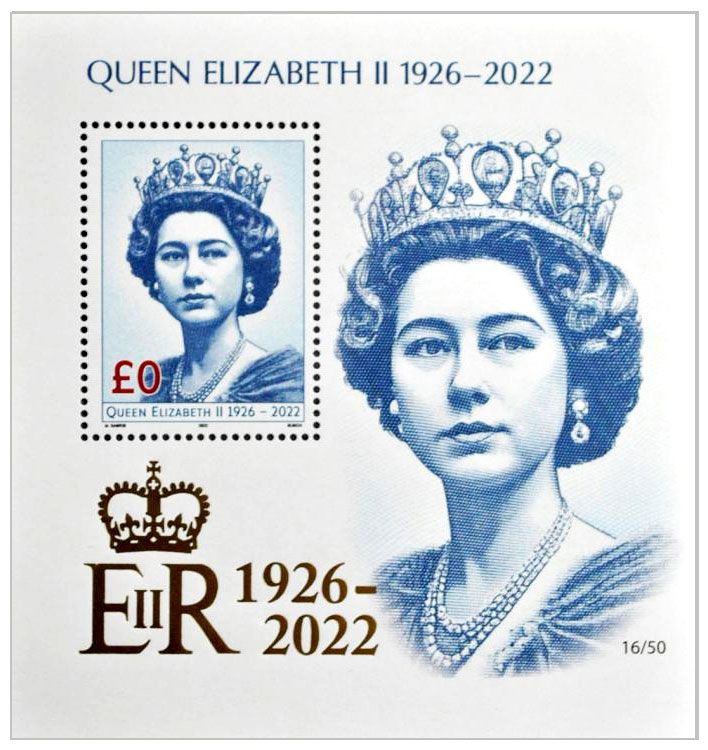 2022 0£ Queen Elizabeth II (blok 1) -  M.Gábriš/B.Busch
