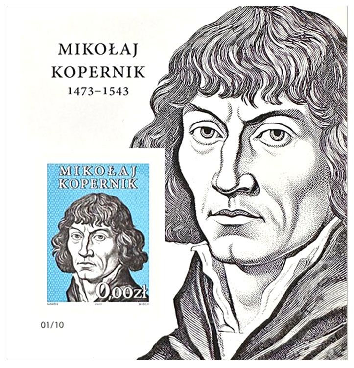 2023 0zł Mikołaj Kopernik (blok 1 bez perforacji) - Gábriš / Busch