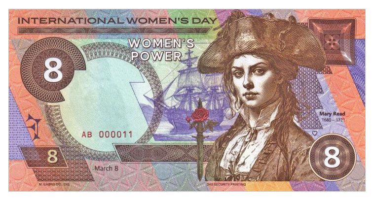 2024/02a 8 dublonów Mary Read, Światowy Dzień Kobiet - numerowana seria AB