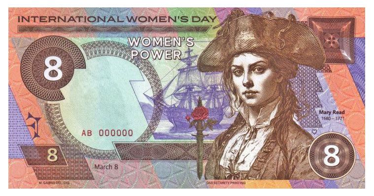 2024/02c 8 dublonów Mary Read, Światowy Dzień Kobiet - seria AB000000
