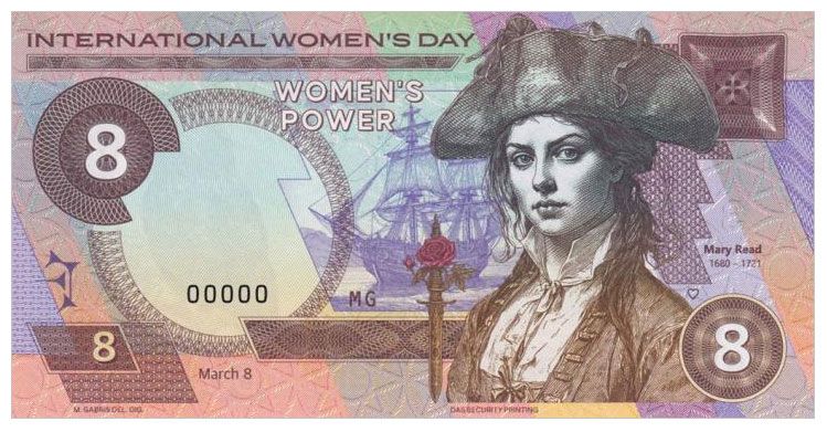2024/02d 8 dublonów Mary Read, Światowy Dzień Kobiet (00000MG)