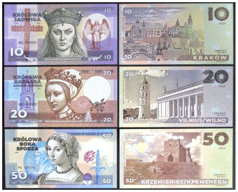 2023/16i Królowe Polski - zestaw (MG00000) - Bona wariant B (niebieski)