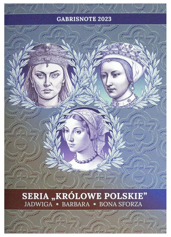 2023/16h Królowe Polski - zestaw (seria KP) - Bona wariant B + folder w języku polskim
