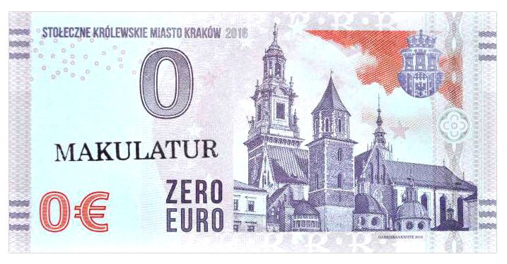 2016 ​0 euro Kraków (MAKULATUR)