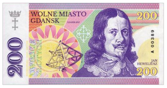 2017 200 złotych, Jan Heweliusz, Gdańsk (seria A)