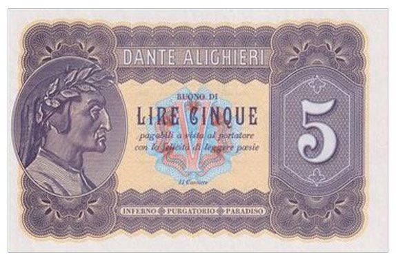 2021/03 5 lirów Włochy Dante Alighieri (MG00000)