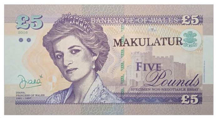 2016 5 pounds Diana princess of Wales (MAKULATUR)