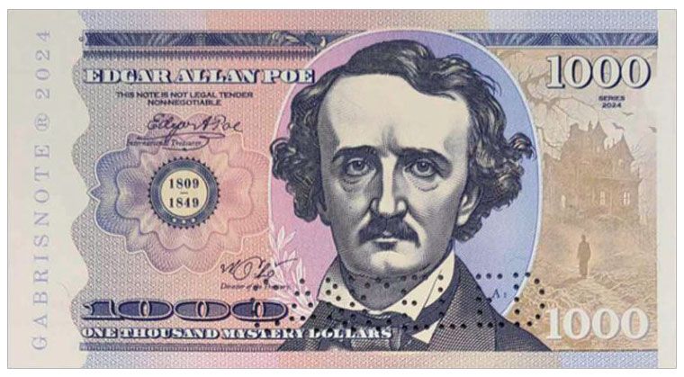 2024/13f Edgar Allan Poe (bez serii i bez numeru) + perforacja CANCELED