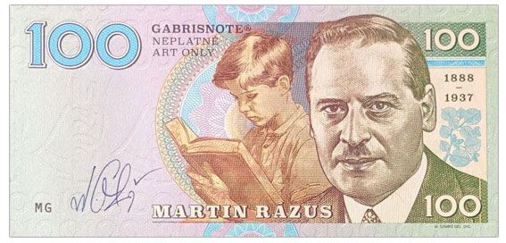 2024/05c Martin Rázus (1888-1937) (bez serii i numeru) + autograf Mateja Gábriša