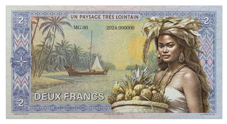 2024/09a 2 franki Thaiti wariant A (MG.002024.000000)
