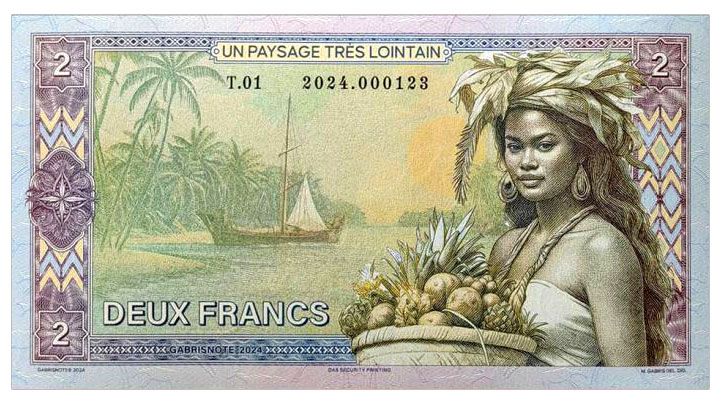 2024/09c 2 franki Thaiti wariant B (numerowana seria T.01)