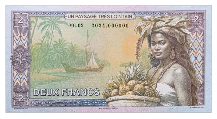 2024/09d 2 franki Thaiti wariant B (MG.02 2024.000000)
