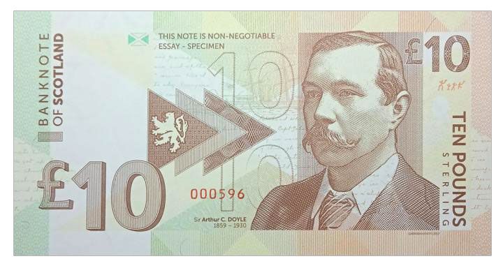 2017 10 funtów, Szkocja, Sir Arthur Conan Doyle
