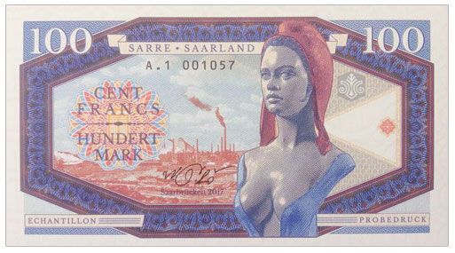 2017 100 franków / 100 marek SAAR Brigitte Bardot (seria A.1)