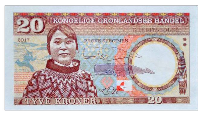 2017 20 koron Grenlandia (A 2017.004) - nakład 152 sztuki