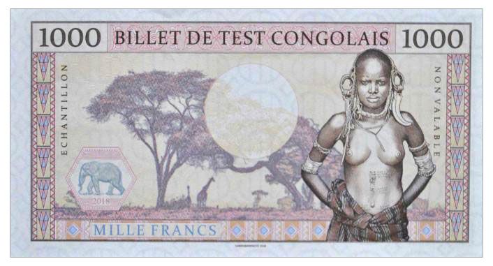 2018 1000 franków Congo (seria Y)