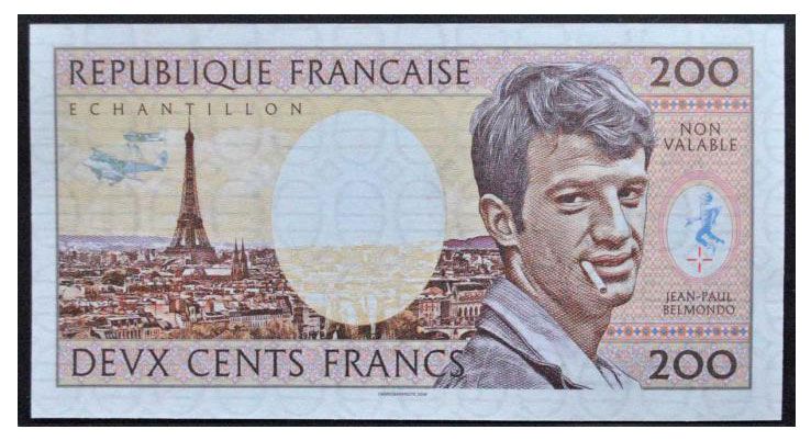 2018 200 franków Francja Jean-Paul Belmondo  (seria  B.01)