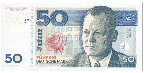 2018 50 deutsche mark Willy Brandt (seria C.....D1)