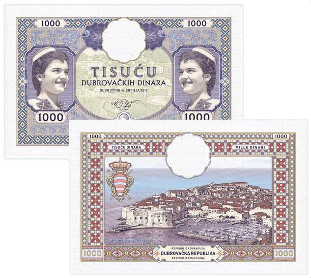 2019/15 1000 dinarów Dubrownik (seria R.01)