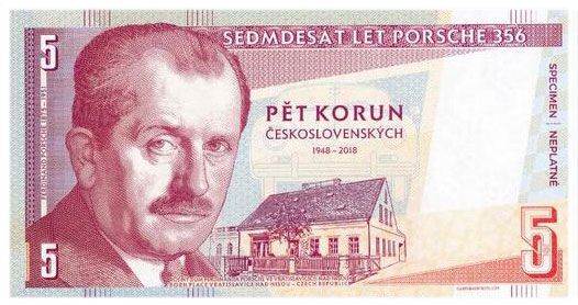2019/29a 5 koron / 5 szylingów 70 lat Porsche 365 (seria AA)