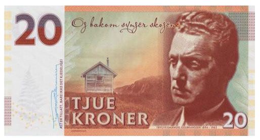 2020 20 kroner Trygve Emanuel Gulbranssen (TG000192)