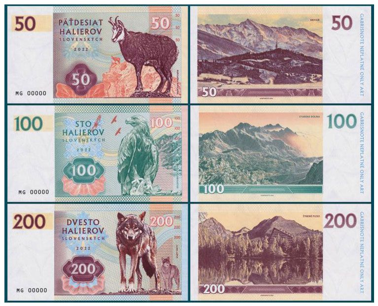2022/02 50, 100, 200 halerzy Zwierzęta naszych gór (seria K,O,V)