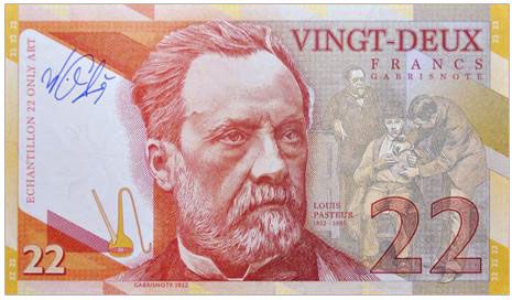 2022/08b 22 franki Louis Pasteur (seria LP) + autograf Mateja Gábriša