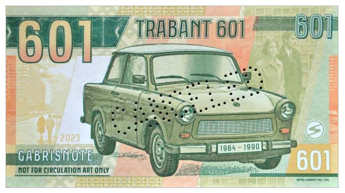 2023/07e Samochody socjalizmu Trabant 601 (bez serii i numeru) + perforacja CANCELED