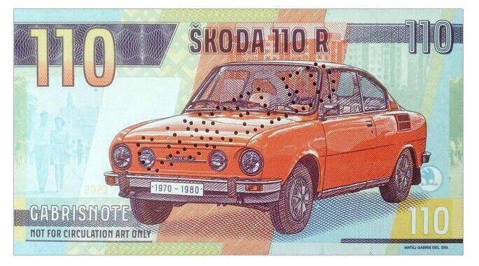 2023/14d Samochody socjalizmu Skoda 110R (bez serii i numeru) + perforacja CANCELED