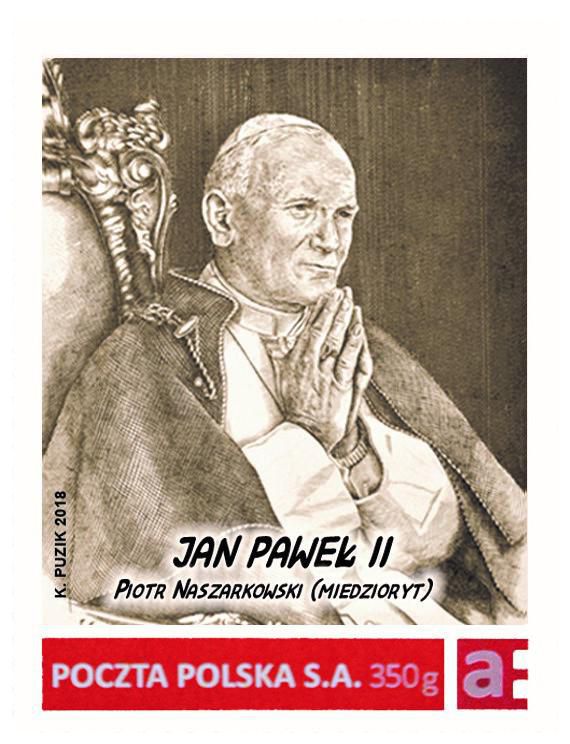 045-2018 Jan Paweł II - 40. rocznica wyboru, grafiki Piotra Naszarkowskiego (1)