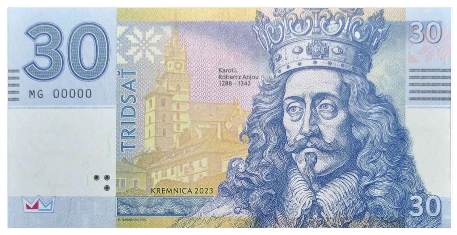 2023/12c Słowacja - Karol I. Robert z Anjou (MG00000) wariant niebieski B