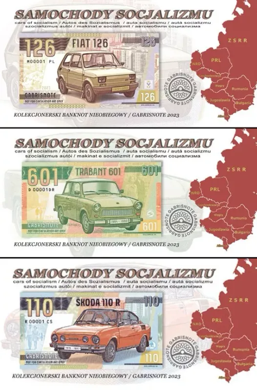 2023/03m Samochody socjalizmu Fiat 126p Trabant 601 Skoda 110R (MG00000)