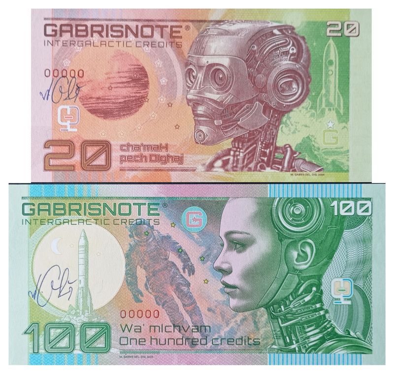 2024/06e 20, 100 galaxi credits (00000) zestaw + autografy Mateja Gábriša