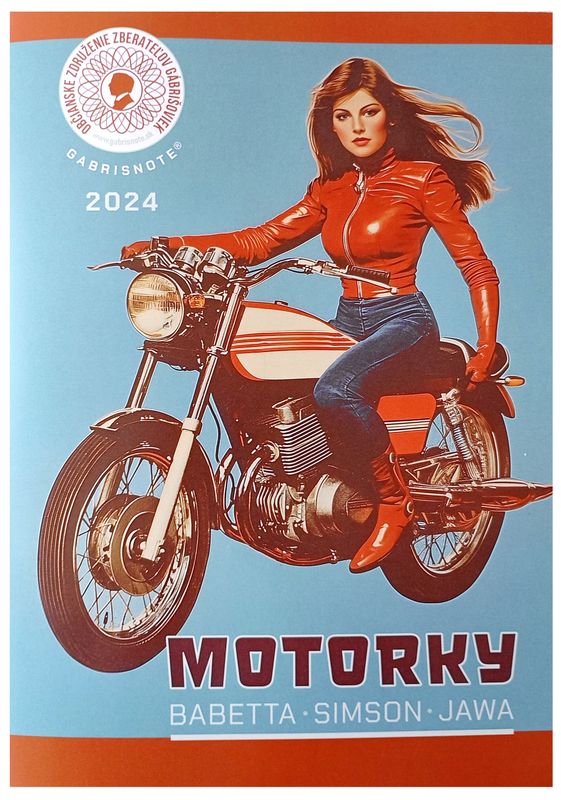 Motocykle socjalizmu (2024) Babetta 210, Simson S51, Jawa 350/638 w folderze w języku słowackim