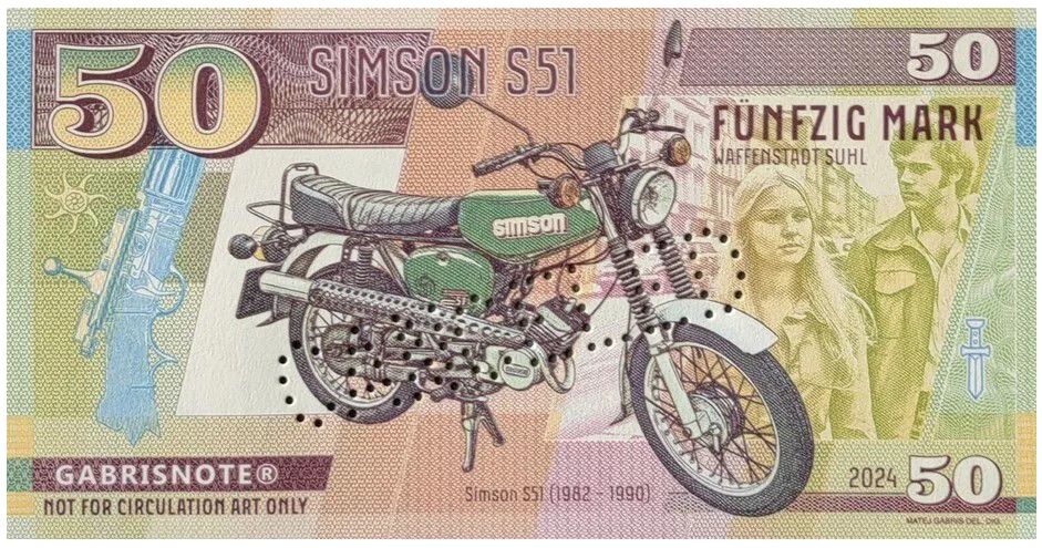 2024/08f Motocykle socjalizmu Simson S51 (bez serii i numeru) + perforacja CANCELED