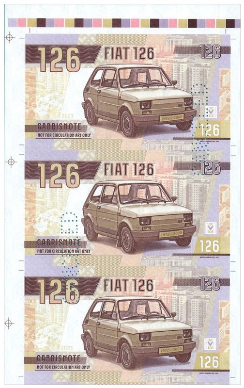 2023/03c Samochody socjalizmu Fiat 126p &quot;Maluch&quot; (arkusz) + perforacja CANCELED