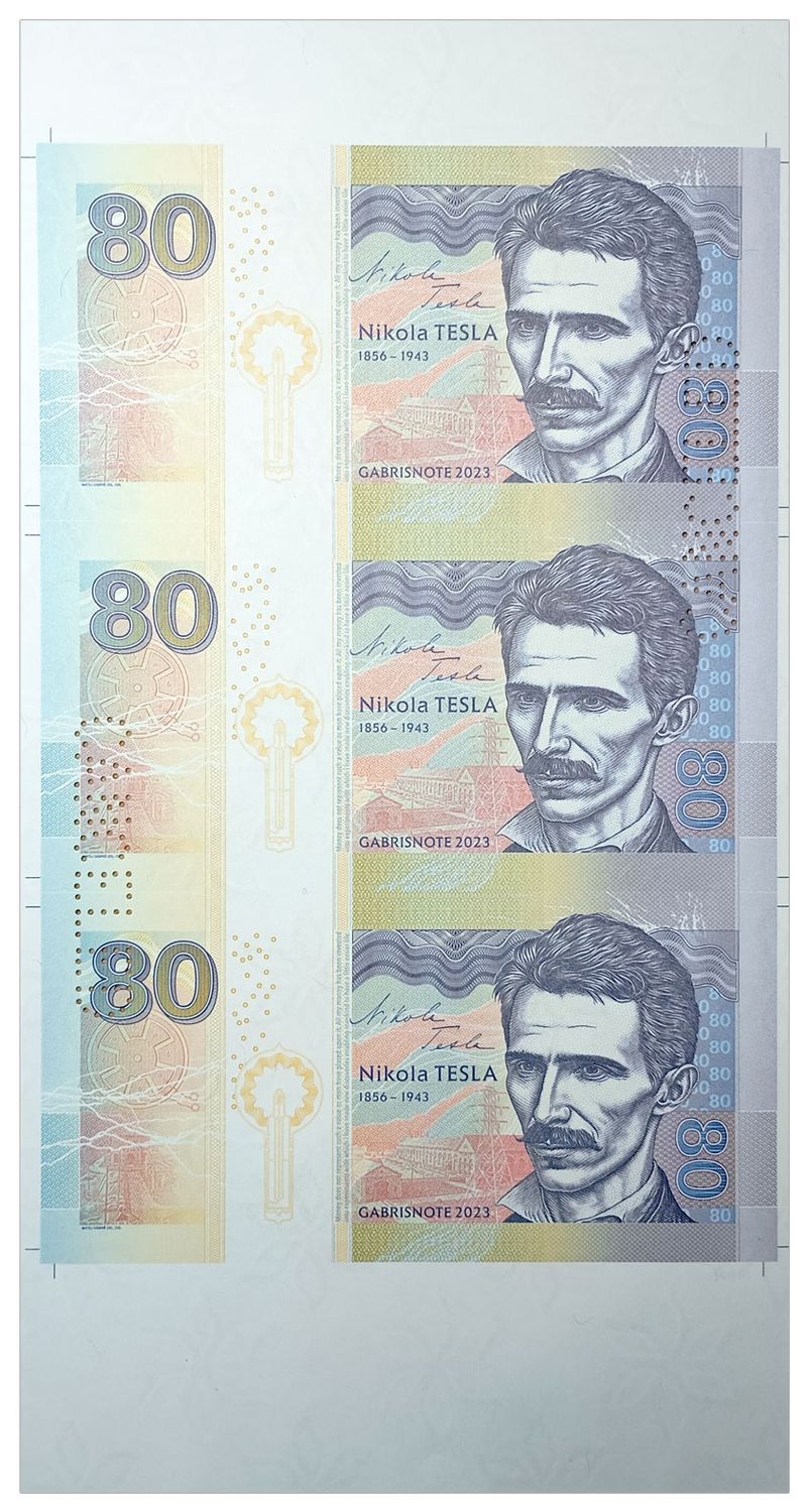 2023/02g 80. rocznica śmierci Nikoli Tesli (arkusz) + perforacja CANCELED