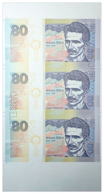 2023/02g 80. rocznica śmierci Nikoli Tesli (arkusz) + perforacja CANCELED