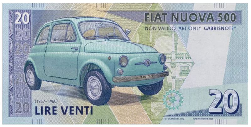 2025/03b Mini samochody 20 lirów Fiat 500 (MG00000)