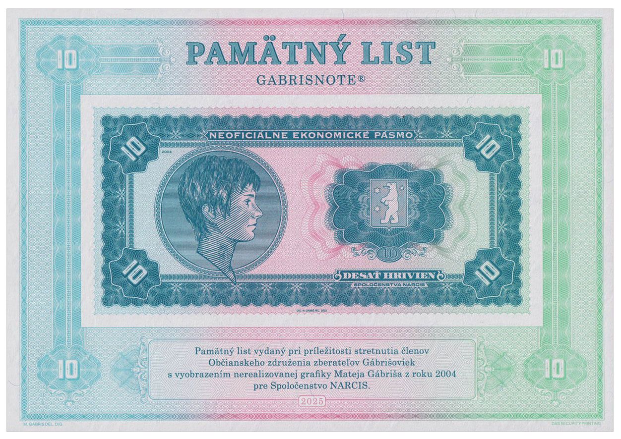List pamiątkowy (7) - spotkanie kolekcjonerów gabriszowek (Praga, marzec 2025)